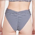Montce Paula Tie Up Blue White‎ Gingham Bikini Bottom NWT Size XS HTF Photo 1