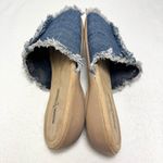Minnetonka  Violet Frayed Fabric‎ Denim Slide Sandal Size 10W Photo 6