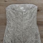 Jessica McClintock  Sequin Mini Dress Size 6 Lace Strapless Formal Prom Tube VTG Photo 5
