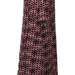 J. Jill size 14P collared shirt dress red white black triangle pattern knee lgth Photo 3