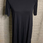 A pea in the pod A Pea In The Pod Maternity Black Soft Short Sleeve T-shirt Dress Extra Small Photo 0