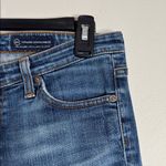 AG Adriano Goldschmied The Stevie Slim Straight Blue Jeans hemmed size 28 flaw Photo 6