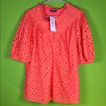 PRETTYGARDEN Orange Boxy Blouse with Sailor Collar and Puff Sleeves Photo 4