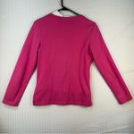 Sunday Brunch Vintage Shirt Cardigan Set Small Pink Flamingos Beaded Embroidered White Photo 5