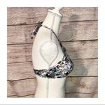 Ambrielle Medallion Strappy Bikini Top Olive Green Floral Size S Photo 4