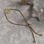 Gold Filled Rolo Bracelet Crystal Saint Virgin Mary Photo 2