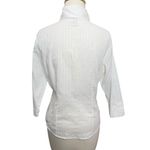 Naracamicie Blouse Shirt Womens S White Pinstripe Career Office Business Italy Photo 3