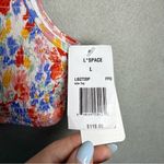 l*space L* Women’s Bikini Top Izzie Floral Smocked Swimwear with Removable Pads L Photo 4