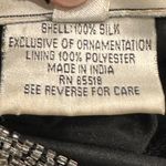 Vintage 80s Stenay Woman Black Silk Beaded Sequin Cocktail Shift Dress Art Deco Size 14 Photo 16