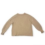 Aerie  Tan Rib Knit Scoop Neck Long Sleeve Sweater Fall Winter Cozycore Size XXS Photo 1