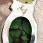 Sterling Silver Mohave Lime Green Copper Infused Turquoise Peridot Drop Earrings Photo 3