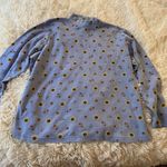 Vintage Turtleneck Sunflower Sweater Blue Size 16 Photo 2