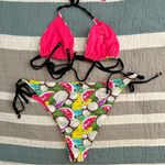 Mola Mola Coco Coconut Watermelon Banana Swimsuit Bikini Set L NWT Fruit Pink Size L Photo 8