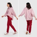 ALEMBIKA Bethany Striped Shirt Red White Sz M Size M Photo 5