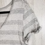 Aeropostale Aero Seriously Soft Perfect Gray & White Striped Tee Women's Size Small Photo 3