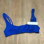 J.Crew  Dark Blue Heritage Scoopneck Bikini Top 90s XS Swimsuit Resortwear Beach Photo 3