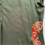 SAACHI Olive Green Embroidered Tunic Top – 2XL – Boho Floral, Pockets Size 2X Photo 7