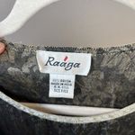 Raaga Vintage Embossed Geometric Blouse Tank Goth Whimsigoth Boho Fairy Small Black Photo 6