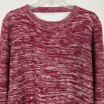 Madison Lilly Marled Womens Chunky Tunic Sweater Large Casual Loungewear Boho Red Photo 2