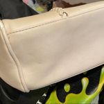 Christian LaCroix  Cream & Peach Leather Crossbody Satchel Handbag Authentic Photo 9