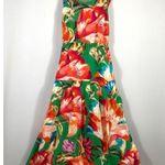Farm Rio  Tropicart Floral Sleeveless Midi Dress Medium Green NWT Photo 4
