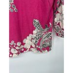 Talbots  Sweater Womens Small Pink Floral Pullover Artsy Feminine Tropical Office Photo 2
