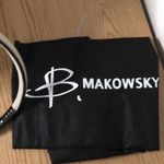 New B Makowsky Gold Silver Detail Tan Leather Handbag/Purse Duster Bag 13”x17” Photo 6