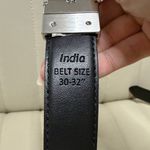 Steve Madden  Brown and Black Leather Belt Minimalist 30-32 Photo 5