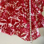 Maggy London Vintage 100% Silk Red Tropical Floral Sleeveless Long Maxi Dress 8 Photo 6