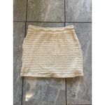 ZARA  Crochet Mini Skirt Daisy Applique Cream Women's Size S Photo 1