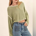 Prómesa Promesa Sage Green Women's Crew Neck Sweater Photo 0