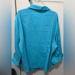 Cato  Turquoise Button-Down Shirt Photo 1