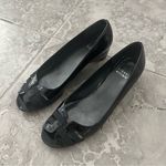 Stuart Weitzman  One Day Pump, Peep-Toe Wedge Shoes Black Size 8M In Original Box Photo 6