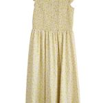 Code x Mode  Medium Yellow Floral Smocked Midi Dress Photo 0