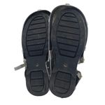 Women's Silver Metallic Leather Zip Fold Over Padlock Platform Mid Calf Boots 10 Photo 6