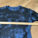 Fabletics Crewneck Tie Dye Sweatshirt Black Blue Activewear Athleisure ~ Size L Photo 14