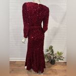 Portia and Scarlett STUNNING Deep Red Sequin Long Sleeve Dress Size 2 Photo 7