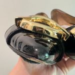 Diane Von Furstenberg  Black Patent Leather Pointed Toe Flats 8M Photo 2