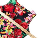 VTG Womens Tropical Print Dress Size 8 Floral Resort Wear Vacation Maximalist Green Photo 7