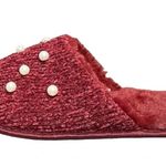 NEW PLUSH SLIPPERS BURGUNDY SLIP Photo 1