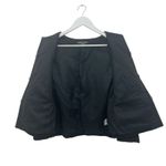 Vince Jacket 4 Black Wool Blend Boucle Cropped Blazer Silk Lined Hook Photo 11