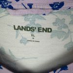 Lands' End  Floral Maxi Dress Size XL Purple V-Neck Soft Stretch Lounge Resort Photo 6