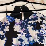 EXPRESS women XS x small Reversible tank top flower print and solid black print Photo 3