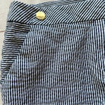 Anne Klein woman blue and white stripes Cropped pants Size 10 P Photo 5