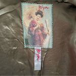 Johnny Was  Biya Vintage Wool Embroidered Plaid Green Blazer Medium Photo 8