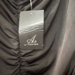 A3 Design Black Long Sleeve Ruched Dress Size 1X Photo 4