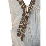 Kareena’s Embellished Silk Maxi Dress‎ One Size Halter Neck Fairy Y2K Bohemian White Size M Photo 4