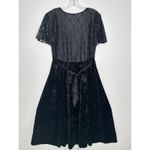 American Vintage Vintage 1990s Ms. Choice Black Lace & Velvet Maxi Dress Made in USA large Photo 10
