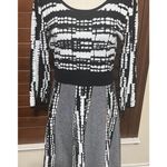 Spense sweater dress Fit & Flare knit knee length black & white sz L career Size L Photo 0