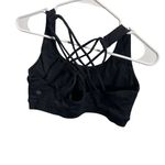 Lululemon  Strappy Cross Back Black Sports Bra Size 8 Crisscross Photo 1